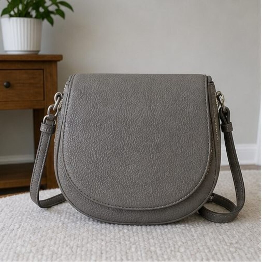 Merlot Pebbled Crossbody Bag